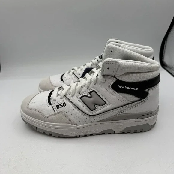New Balance 650R Angora Pack Shoes Mens Size 9 D White Black Sneakers BB650RWH